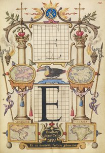 Guide for Constructing the Letter E by Joris Hoefnagel